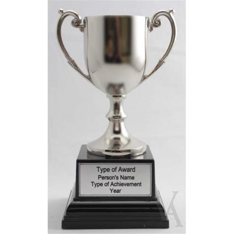 Silver Winners Cup Medium Size Trophy Free Laser Engraving