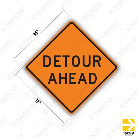 New Traffic Pattern Ahead Sign W23 2 Orange Construction Signs Tapco