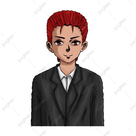 Anime Character Wearing Black Suit Anime Character Cartoon Black