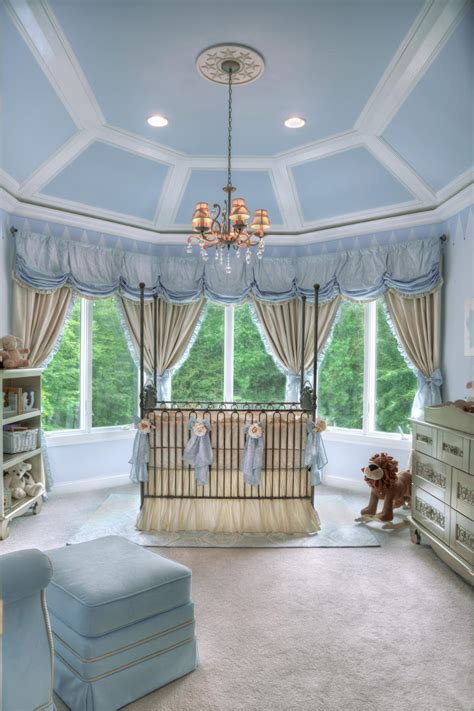 Blue Nursery With Elegant Furnishings And Crown Molding Hgtv