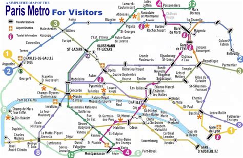 Paris Metro Map In English Map