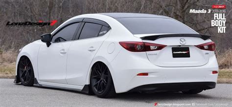 Mazda 3 sedan 2014, factory style flush mount rear spoiler by dawn®. Mazda 3 BM Lenzdesign Bodykit 2013-2019 | Mazda 3 sedan ...
