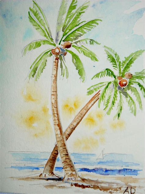How To Draw A Palm Tree Palm Tree Art Tree