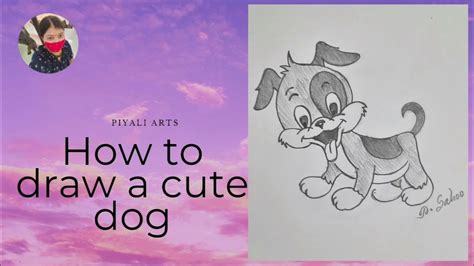 How To Draw A Cute Dog Cute Dog Drawing Step By Step Pencil Youtube