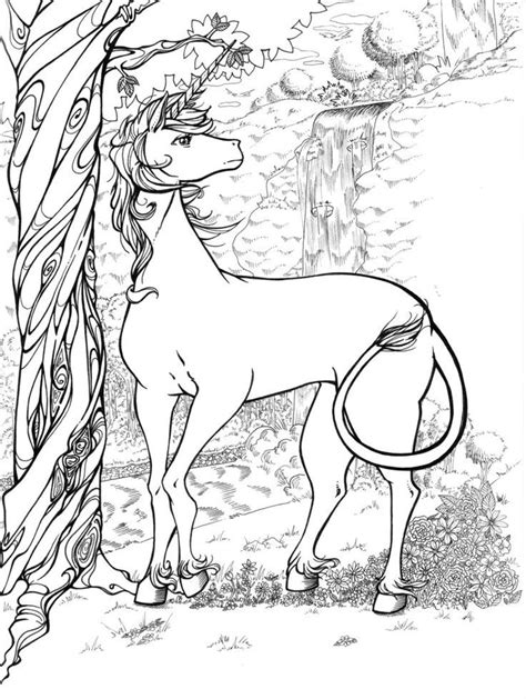 Unicorns highlight broadly in children cartoons, literature and shows. Realistic Unicorn Coloring Pages - Coloring Home