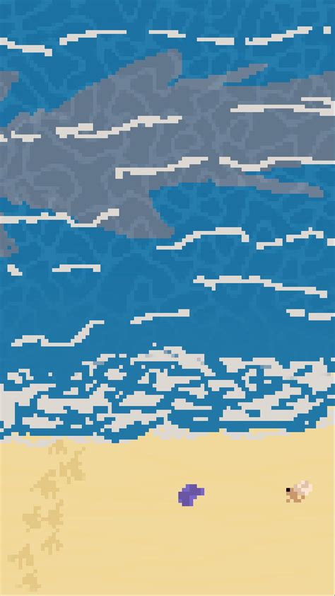 Some Overhead Ocean Pixel Art Made It For A Background Rpixelart