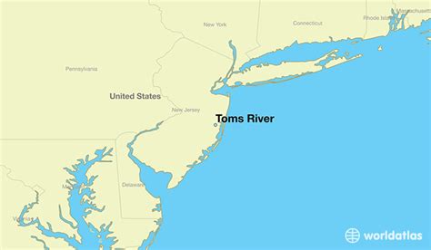 Where Is Toms River Nj Toms River New Jersey Map