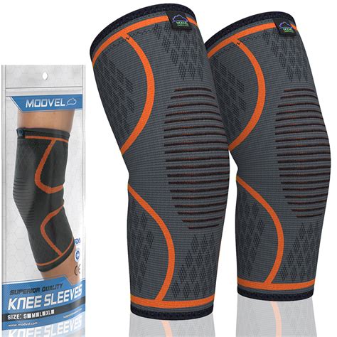 Modvel 2 Pack Knee Compression Sleeve Best Knee Brace Knee Support