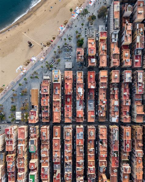 Drone Photos Of Barcelona Highlight The Symmetry Of The Citys