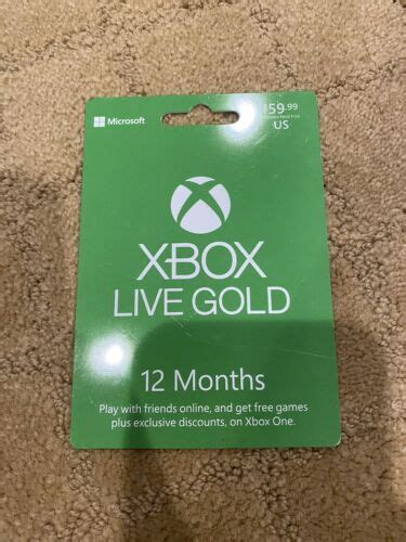 Microsoft Xbox Live 12 Month Gold Membership Card New Code Unused