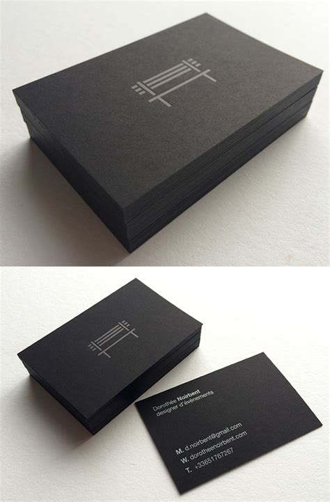 Sleek Black On Black Minimalist Business Card Design Cardobserver
