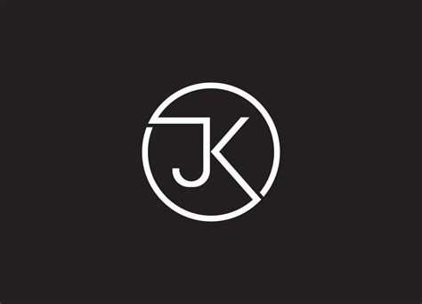 Jk Logo Design Vector Monogram Logotype Template Initials Jk Symbol