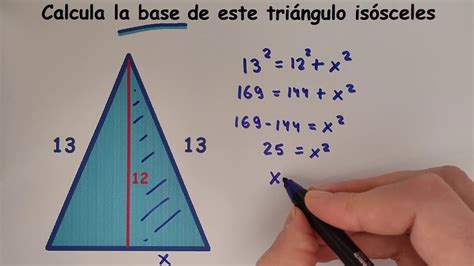 Base De Un Triángulo Isósceles Youtube
