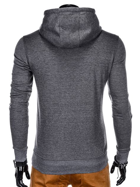 Mens Printed Hoodie B864 Dark Grey Modone Wholesale Clothing For Men