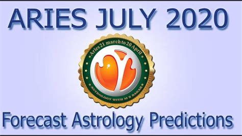 Aries July 2020forecast Astrology Horscope Predictions‎by M S Bakar