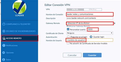 Configurar Acceso Vpn De Fortigate Fortinet Leader Portal Soporte