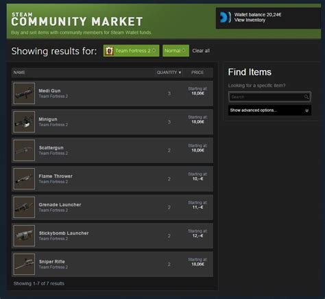 Old Screenshot Of The Steam Market Each Of These Is Worth Hundreds Of