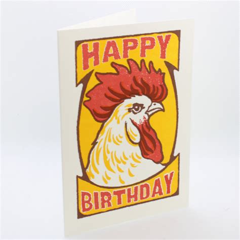 Cockerel Birthday Card