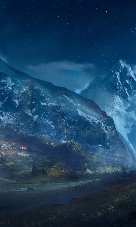 480x800 Artistic Landscape Mountains Galaxy Notehtc Desirenokia Lumia