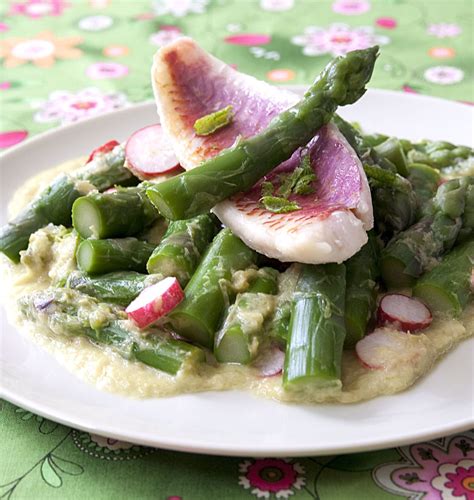 Salade d asperges vertes aux rougets Recettes de cuisine Ôdélices