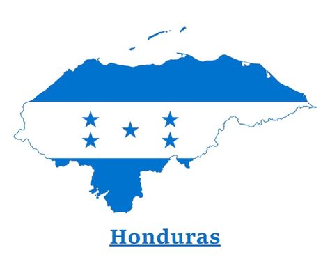 Diseño Del Mapa De La Bandera Nacional De Honduras Ilustración De La