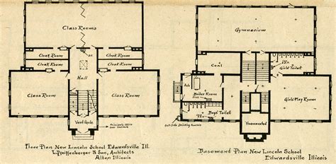 Floor Plan for the New Lincoln School – Madison Historical