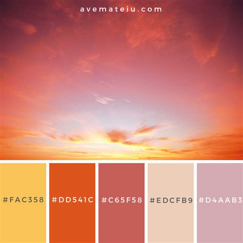 Classic Sunset Color Palette 330 Ave Mateiu Sunset Color Palette