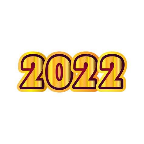 Golden Happy New Year Number 2022 Golden 2022 New Year 2022 Png And