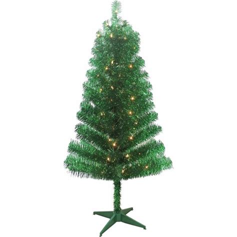 National Tree Company Pre Lit Artificial Christmas Tree Pink Tinsel