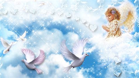 Angels Cloud Angel Soft Easter Hopes Sky Clouds Corazones Doves