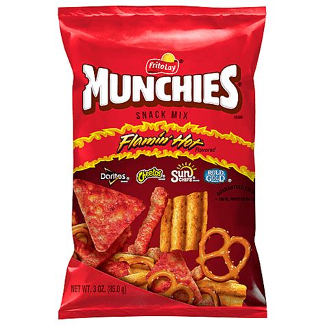 Munchies Snack Mix Flamin Hot Flavored Oz Chips Crisps Pretzels