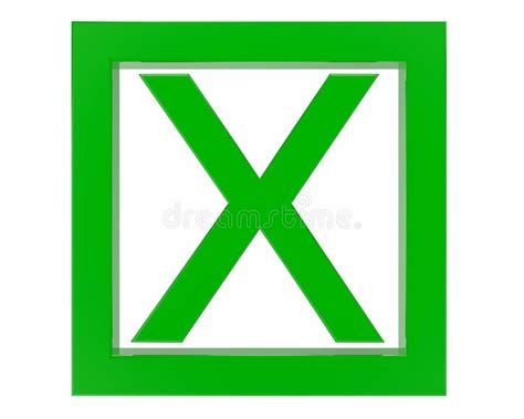 Green Incorrect Mark Symbol Isolated On White Background Stock