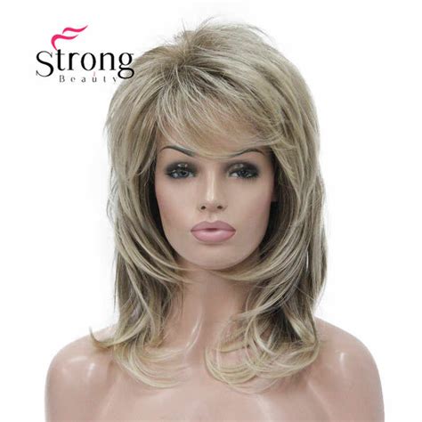 Strongbeauty Synthetic Wigs For Women Natural Hair Ombre Blondebrown