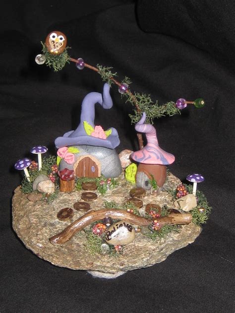 Fairy Village On A Rock Fairy Village Fairy Christmas Ornaments