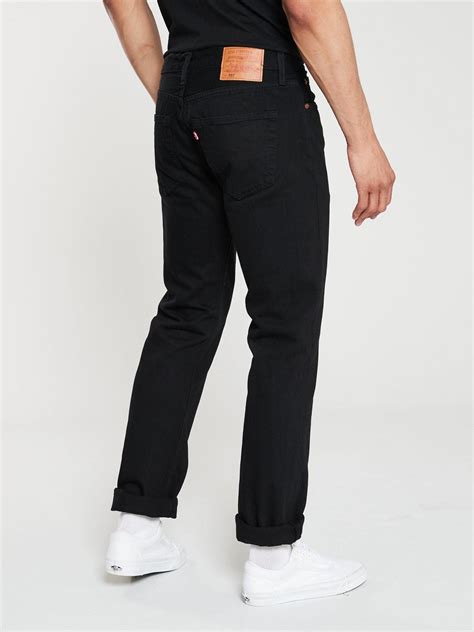 501 Original Straight Fit Jeans Black Mens Jeans Levis Straight