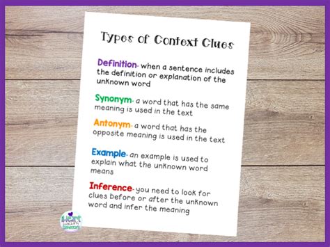 The clue may appear within the same sentence as the word to which it refers, or it may follow in a preceding sentence. How to Teach Types of Context Clues: The Most Effective ...