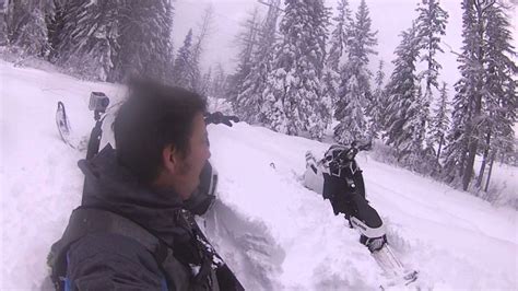 Snowmobiling Deep Powder In The Nw Ticket To Stuck Town Osp Youtube