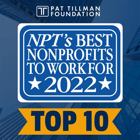 Pat Tillman Foundation Named A Top 10 2022 Best Nonprofits To Work For Pat Tillman Foundation