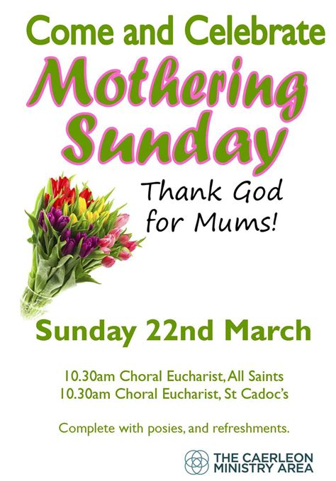 In the uk, the date is linked to easter, which is different each year as it is. Save The Date - Mothering Sunday 22nd March 2020 ...