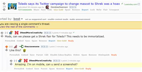 Toledo Says Its Twitter Campaign To Change Mascot To Shrek