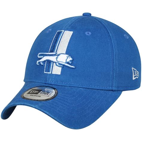 Mens New Era Blue Detroit Lions Ne Core Fit Throwback 49forty Fitted Hat