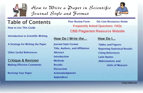 How To Write A Paper In Scientific Journal Style And Format Table Of