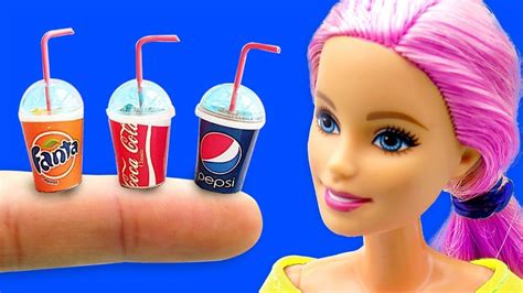 26 Diy Barbie Miniature Food Hacks And Crafts For Barbie Doll In 2020