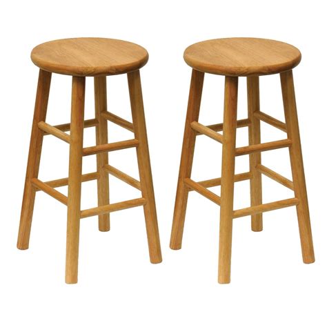 Winsome Wood Wood 24 Inch Counter Stools Set Of 2 Natural