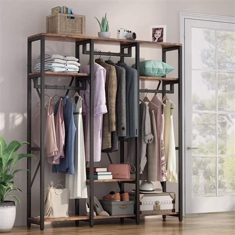 Buy TribesignsFreestanding Closet Organizer Industrial 3 Rod Garment