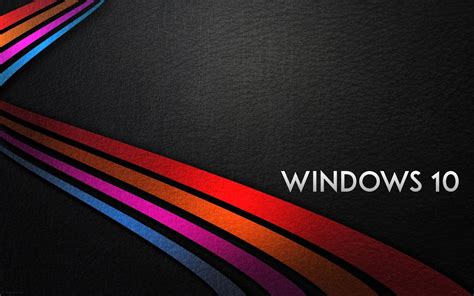 Wallpaper Windows 10 System Rainbow Stripes Background 1920x1200 Hd