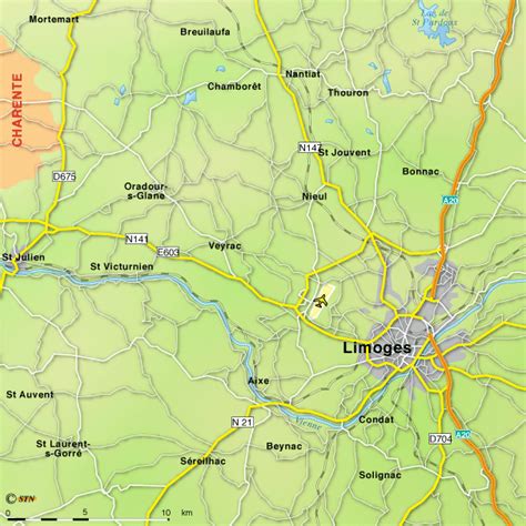 Limoges Map And Limoges Satellite Images