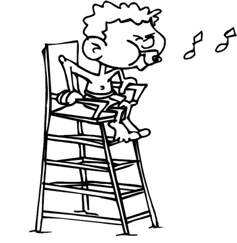 Lifeguard Coloring Page