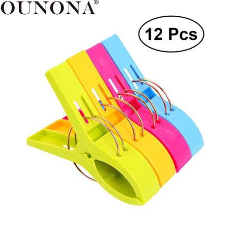 buy ounona 12pcs plastic clothespins laundry clothes clips beach towel clips