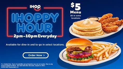 Ihop Introduces Ihoppy Hour With Many 5 Meals Ihop Meals Classic